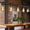 Industrial Retro Water Pipe Pendant Lamp 5-heads Steampunk Rustic Ceiling Light